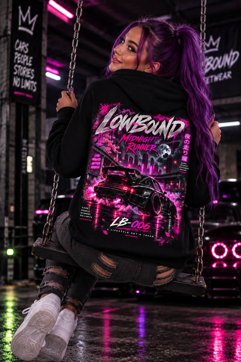 LB-006 MIDNIGHT RUNNER HOODIE